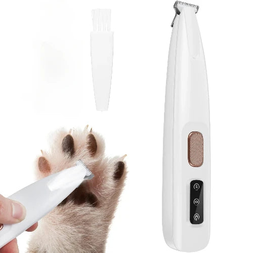 Accessoire pour Chihuahua : tondeuse sans fil - pratique pour couper les poils de votre petit chien ou chat - photo de coté