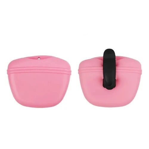 Boite rose pour transporter les croquettes de votre Chihuahua. Pratique lors des promenades pour donner à manger à votre petit chien ou chat