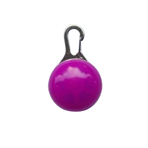 Collier pour Chihuahua : porte clé violet avec éclairage LED. Élégant, pour offrir confort et sécurité à votre petit chien ou chat