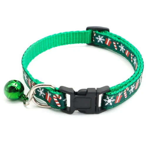Collier pour Chihuahua avec motifs de noël vert avec grelot, pour offrir confort et sécurité à votre petit chien ou chat