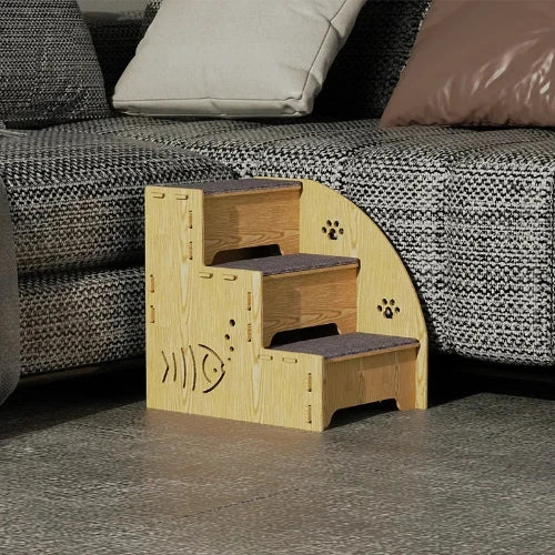 Accessoire pour Chihuahua - Escalier en bois pour petit chien ou chat – Pratique et sécurisé pour aider à monter et descendre