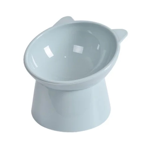 Gamelle colorée surélevée. Adaptée pour les croquettes ou l’eau. Convient à tous les petits chiens et les chats. Vendue sur la boutique Mon Petit Chihuahua. Couleur gris