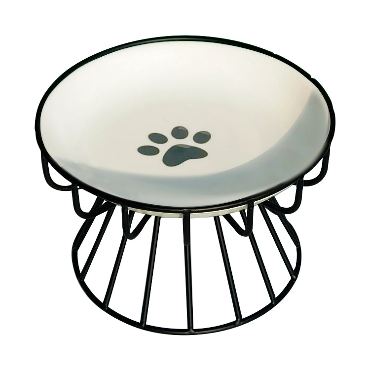 Gamelle simple compartiment, pour croquettes et eau. En cΓ©ramique avec support noir. AdaptΓ©e Γ tous les petits chiens et les chats. Vendue sur la boutique Mon Petit Chihuahua.