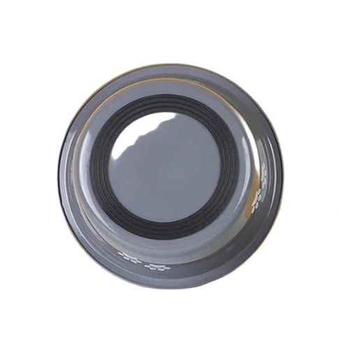 Gamelle grise en acier inoxydable. Anti dΓ©rapante pour croquettes et eau. AdaptΓ©e Γ tous les petits chiens et les chats. Vendue sur la boutique Mon Petit Chihuahua.