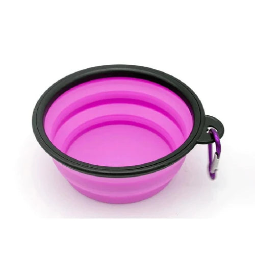 Accessoire pour Chihuahua - Gamelle pliable violette – Légère et pratique pour nourrir ou hydrater votre petit chien ou chat