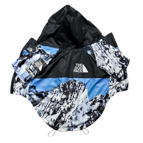 Manteau pour Chihuahua - ImpermΓ©able noir avec motif montagne β parfait pour protΓ©ger votre petit chien ou chat par temps de pluie