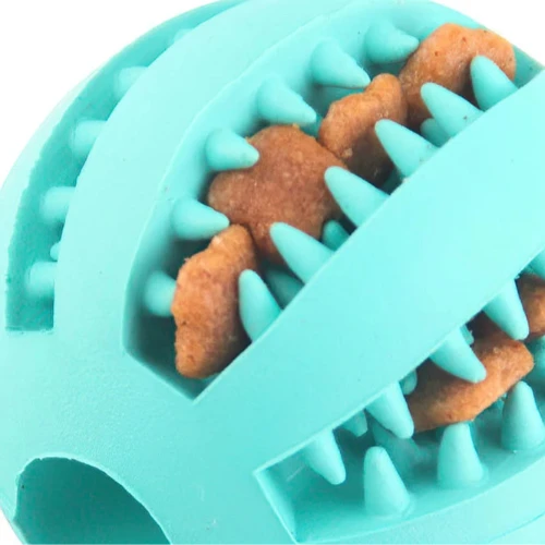 Jouet pour Chihuahua : balle bleue pour cacher des croquettes – Idéal pour stimuler et divertir votre petit chien ou chat en favorisant son activité