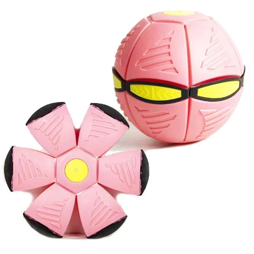 Jouet pour Chihuahua : frisbee rose qui se transforme en balle – Idéal pour stimuler et divertir votre petit chien ou chat