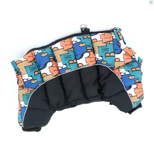 Manteau pour Chihuahua : combinaison noir motifs alphabet β Confortable, parfait pour protΓ©ger votre petit chien ou chat pendant les promenades