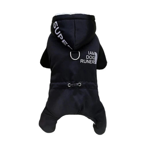 Manteau pour Chihuahua : combinaison noire runer โ Confortable, parfait pour protรฉger votre petit chien ou chat pendant les promenades