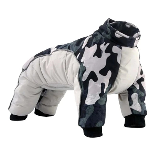 Manteau pour Chihuahua : combinaison rembourrΓ©e blanc et camouflage - Confortable, parfait pour protΓ©ger votre petit chien ou chat pendant les promenades