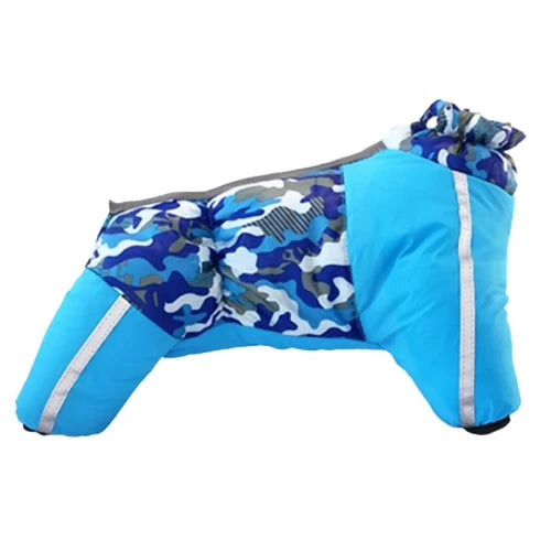 Manteau pour Chihuahua : combinaison ski camouflage bleu β Confortable, parfait pour protΓ©ger votre petit chien ou chat pendant les promenades
