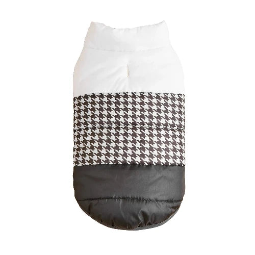 Manteau pour Chihuahua : doudoune blanche et noire β Confortable, parfait pour protΓ©ger votre petit chien ou chat pendant les promenades