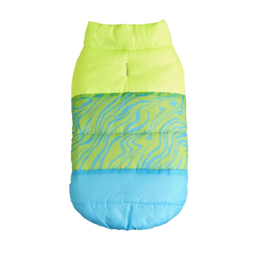Manteau pour Chihuahua : doudoune vert et bleu β Confortable, parfait pour protΓ©ger votre petit chien ou chat pendant les promenades