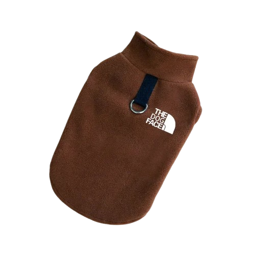 Manteau pour Chihuahua : pull dog face marron – Confortable, parfait pour protéger votre petit chien ou chat pendant les promenades