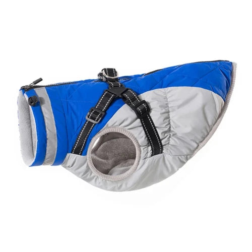 Manteau pour Chihuahua : veste impermΓ©able bleu et gris β Confortable, parfait pour protΓ©ger votre petit chien ou chat pendant les promenades