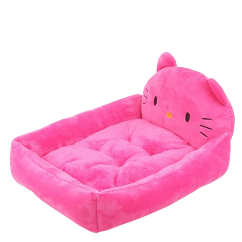 Niche rose style panière avec tête de chat pour Chihuahua – Confort maximal avec intérieur moelleux, parfait pour les petits chiens ou chats