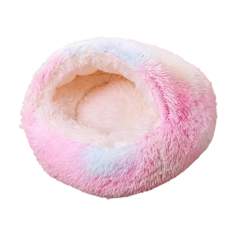 Niche Cocoon arc en ciel en tissu pour Chihuahua β Confort maximal avec intΓ©rieur moelleux, parfait pour les petits chiens ou chats