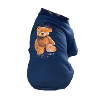 Pull pour Chihuahua bleu motif good day avec nounours – Confortable, vêtement parfait pour garder votre petit chien ou chat au chaud