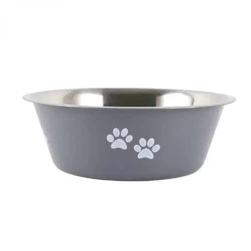 Dog Bowl: Grey stainless steel