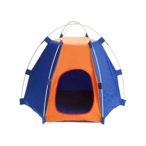 Niche pour Chihuahua - Tente de camping bleue – pratique pour offrir à votre petit chien ou chat un abri confortable en extérieur