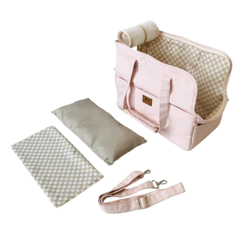 Sac bandoulière de transport rose pour Chihuahua – Léger et pratique, il permet de transporter facilement votre petit chien ou chat