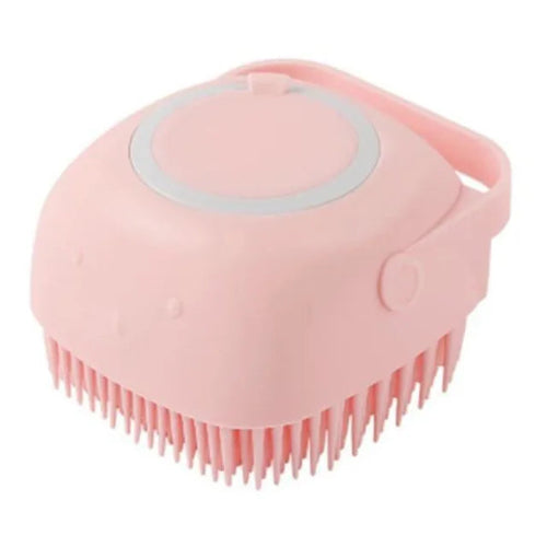 Accessoire pour Chihuahua : Brosse de lavage rose avec savon intรฉgrรฉ โ idรฉale pour nettoyer et masser votre petit chien ou chat