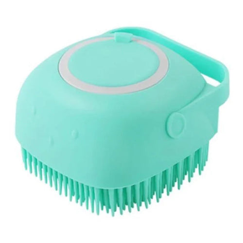 Accessoire pour Chihuahua : Brosse de lavage vert avec savon intรฉgrรฉ โ idรฉale pour nettoyer et masser votre petit chien ou chat