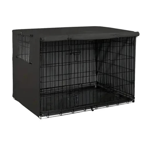 Niche : Grande cage couverte noire avec tissu sur le dessus pour Chihuahua – Parfait pour les petits chiens ou chats