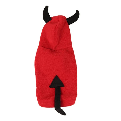 Dรฉguisement Chihuahua : costume de diable rouge confortable et tendance, parfait pour les fรชtes, รฉvรจnements, anniversaires ou halloween โ taille parfaite pour les petits chiens