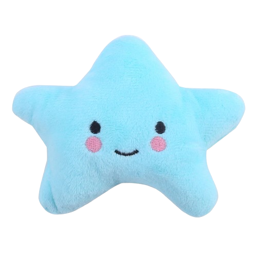 Jouet pour Chihuahua à mâcher : peluche en forme d'étoile bleue – Idéal pour stimuler et divertir votre petit chien ou chat