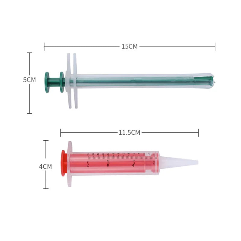 Kit de 2 seringues et pipettes dβalimentation pour les chiots, les petits chiens, et chatons. Vendue sur la boutique Mon Petit Chihuahua. Vue des dimensions des produits.