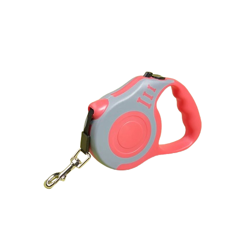 Laisse rétractable rouge et grise pour Chihuahua – Pratique et ajustable, idéale pour promener votre petit chien ou chat