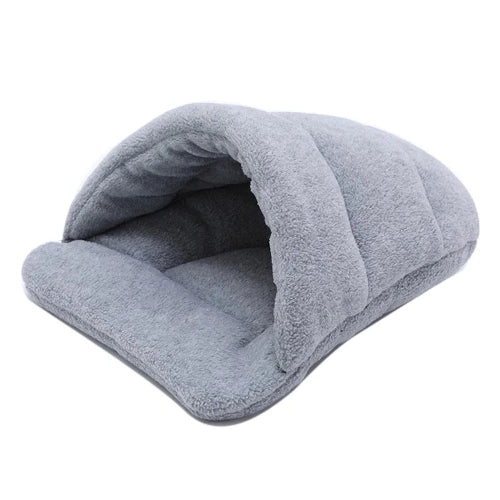 Niche pour Chihuahua en forme de chausson gris β Confort maximal, parfait pour les petits chiens ou chats