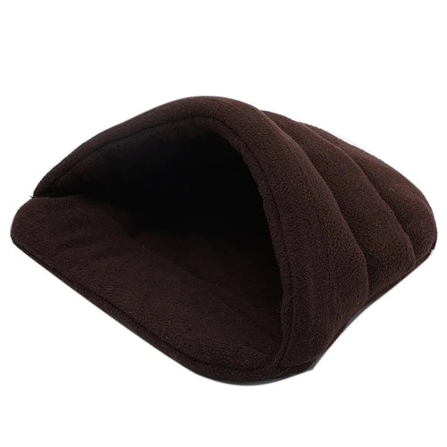 Niche pour Chihuahua en forme de chausson marron foncΓ© β Confort maximal, parfait pour les petits chiens ou chats