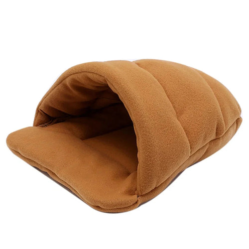 Niche pour Chihuahua en forme de chausson marron β Confort maximal, parfait pour les petits chiens ou chats
