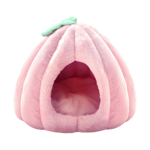 Niche pour Chihuahua en forme de pΓͺche rose β Confort maximal avec intΓ©rieur moelleux, parfait pour les petits chiens ou chats