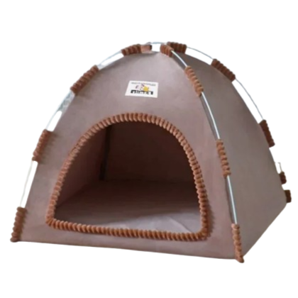 Niche pour Chihuahua : tente marron – Confort maximal avec intérieur moelleux, parfait pour les petits chiens ou chats
