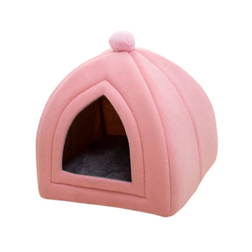 Niche pour Chihuahua en forme de tente rose β Confort maximal, parfait pour les petits chiens ou chats