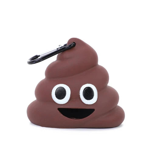 Accessoire pour Chihuahua - Porte-clΓ©s avec sacs poubelle pour petit chien ou chat, en forme d'emoji caca marron