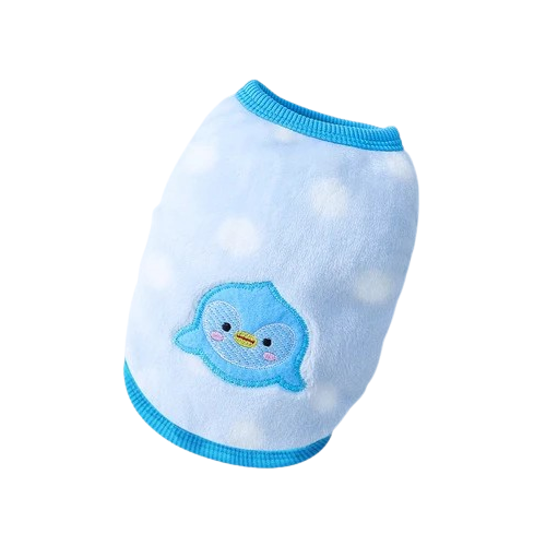 Pull pour Chihuahua bleu avec motif pingouin β Confortable, vΓͺtement parfait pour garder votre petit chien ou chat au chaud