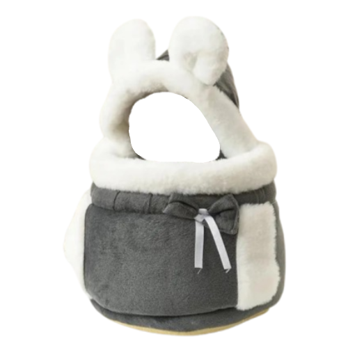Sac à dos polaire blanc et gris pour transporter votre Chihuahua - confortable pour emmener partout votre petit chien ou chat
