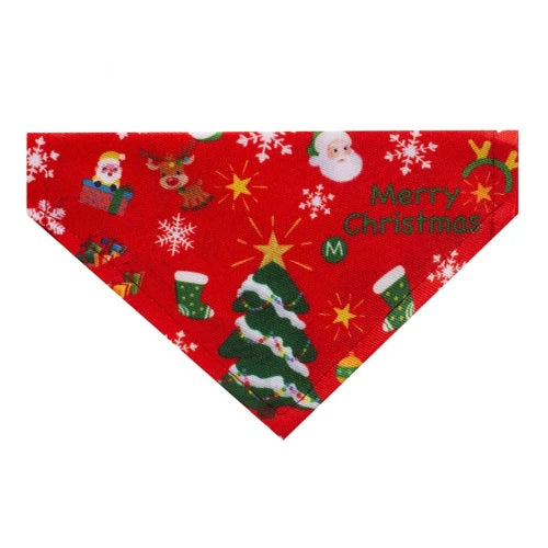 Accessoire pour Chihuahua - Bandana rouge avec des motifs de Noël - idéal pour habiller votre petit chien ou chat