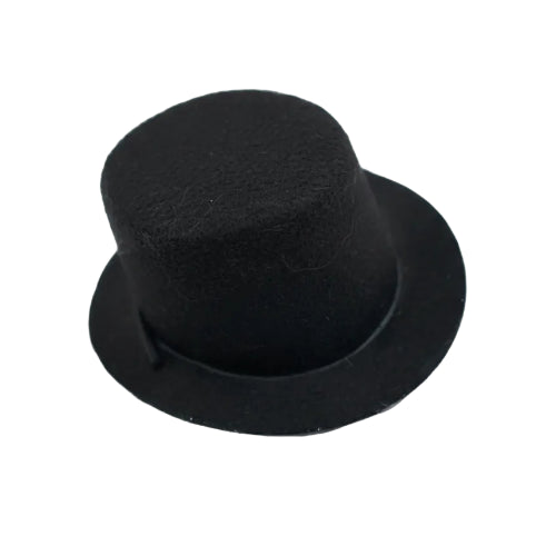 Chapeau haut de forme noir uni pour petit chien, accessoire élégant et amusant vendu sur la boutique Mon Petit Chihuahua. Convient aussi aux chats.