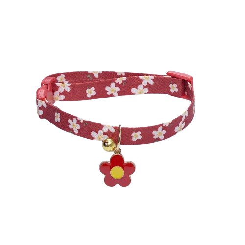 Chihuahua Necklace: Red Flowers with Pendant