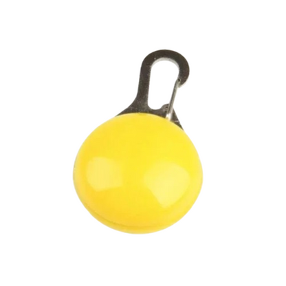 Collier pour Chihuahua : porte clé jaune avec éclairage LED. Élégant, pour offrir confort et sécurité à votre petit chien ou chat