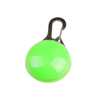 Collier pour Chihuahua : porte clé vert avec éclairage LED. Élégant, pour offrir confort et sécurité à votre petit chien ou chat