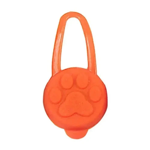 Collier pour Chihuahua : porte clé orange avec éclairage LED. Tendance, pour offrir confort et sécurité à votre petit chien ou chat