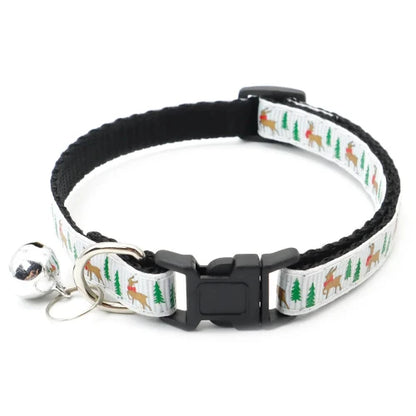 Collier pour Chihuahua avec motifs de noël rennes blanc pour offrir confort et sécurité à votre petit chien ou chat