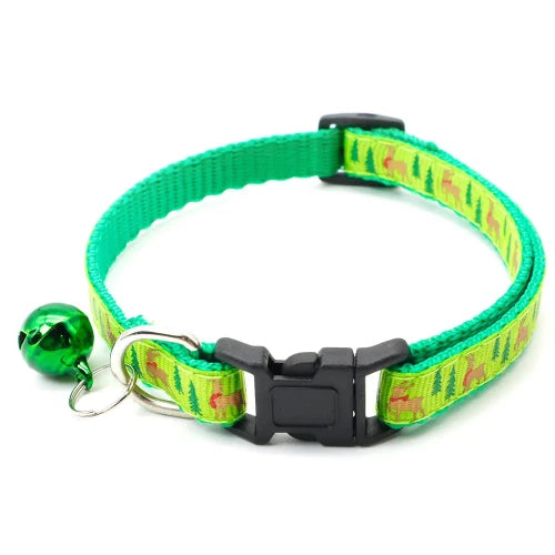 Collier pour Chihuahua avec motifs de noël rennes vert flashy, pour offrir confort et sécurité à votre petit chien ou chat
